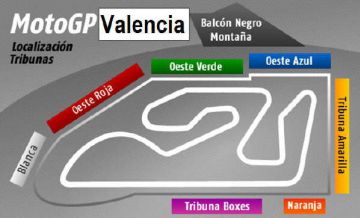 Tribuna AZUL Cheste<br />MotoGP Valencia <br /> Circuito Ricardo Tormo